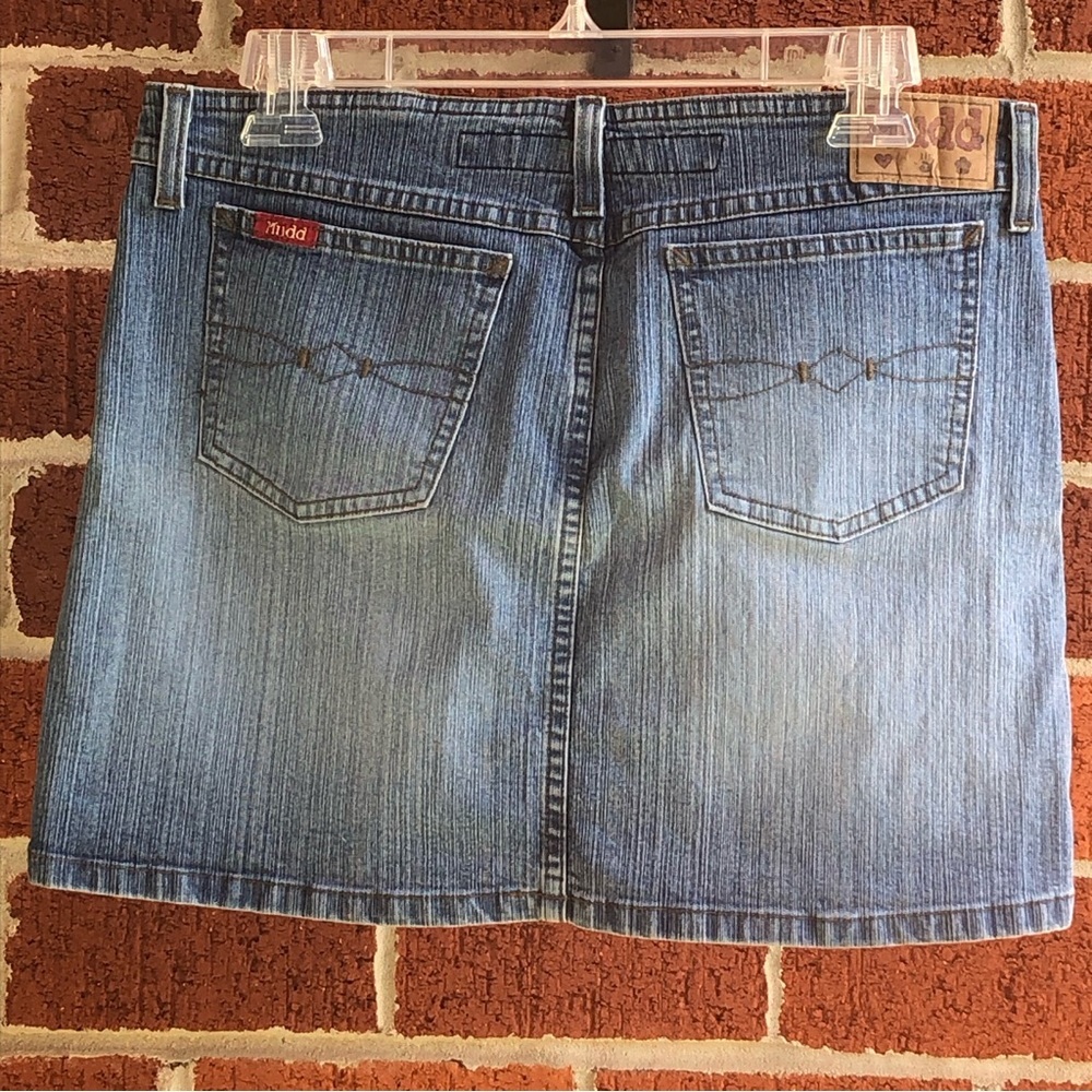 Y2K MUDD Denim Jean Mini Skirt Size 9 Junior —#092 - Picture 7 of 11